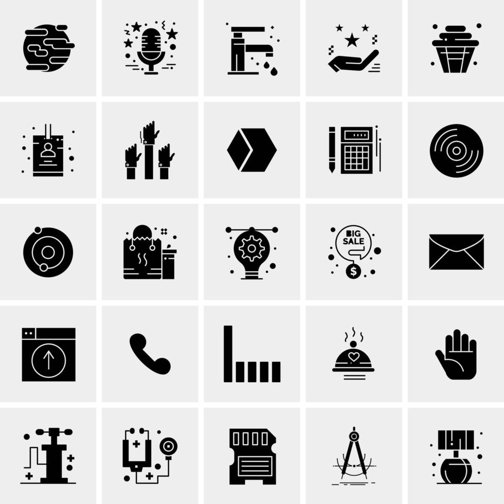 25 iconos de negocios universales vector ilustración de icono creativo para usar en proyectos relacionados con la web y dispositivos móviles