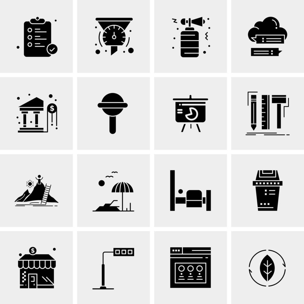 16 Universal Business Icons Vector Creative Icon Illustration to use in web and Mobile Related project