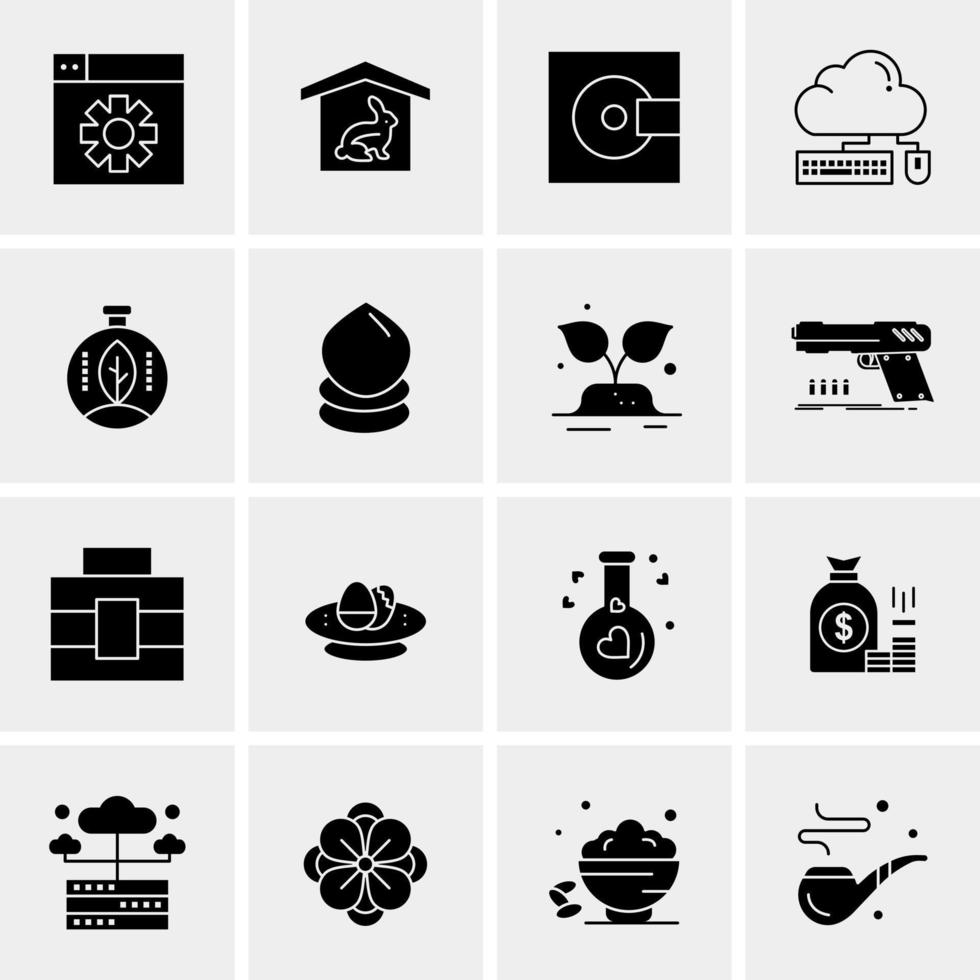 16 Universal Business Icons Vector Creative Icon Illustration to use in web and Mobile Related project