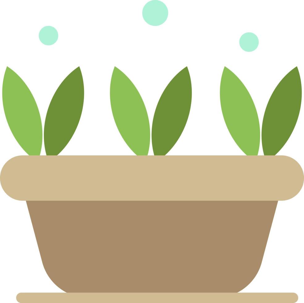 Growth Leaf Plant Spring  Flat Color Icon Vector icon banner Template