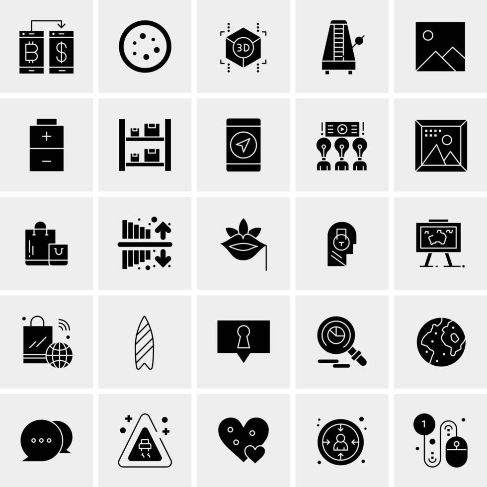 25 iconos de negocios universales vector ilustración de icono creativo para usar en proyectos relacionados con la web y dispositivos móviles