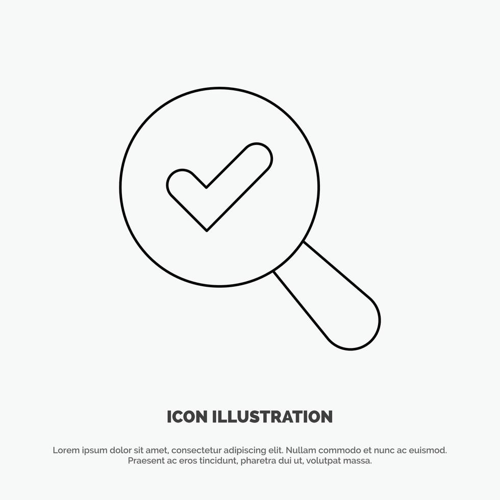 Find Search View Line Icon Vector