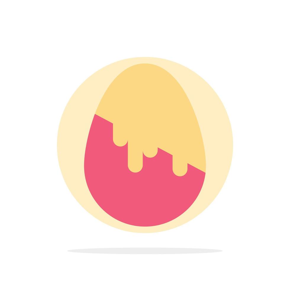 decoración pascua huevo de pascua huevo círculo abstracto fondo color plano icono vector