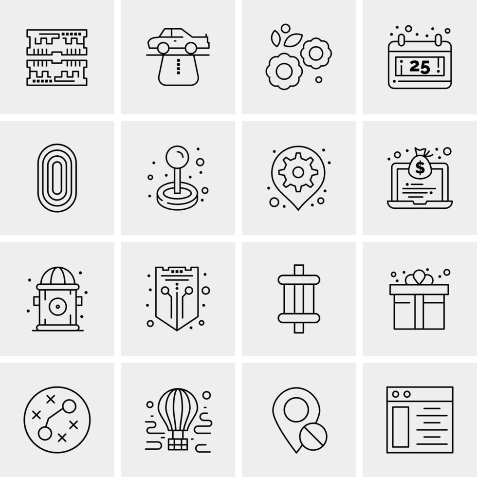 16 Universal Business Icons Vector Creative Icon Illustration to use in web and Mobile Related project