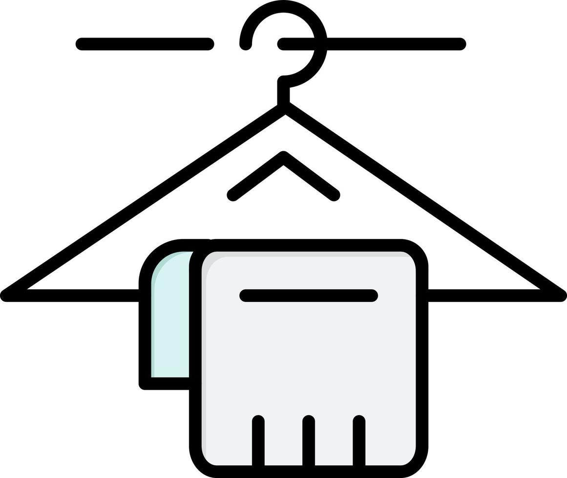 colgador toalla servicio hotel color plano icono vector icono banner plantilla