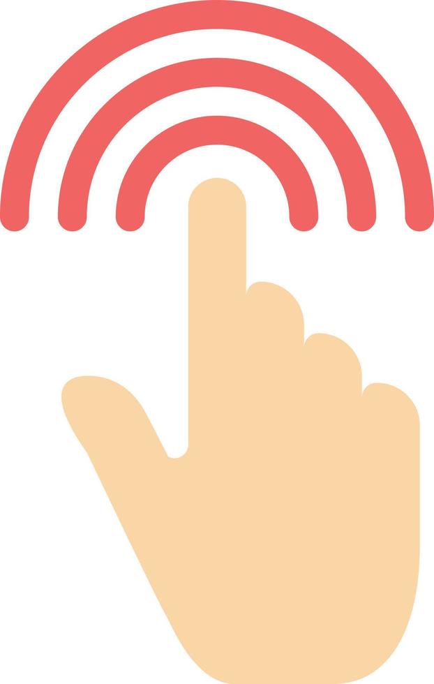 Finger Gestures Hand Interface Tap  Flat Color Icon Vector icon banner Template