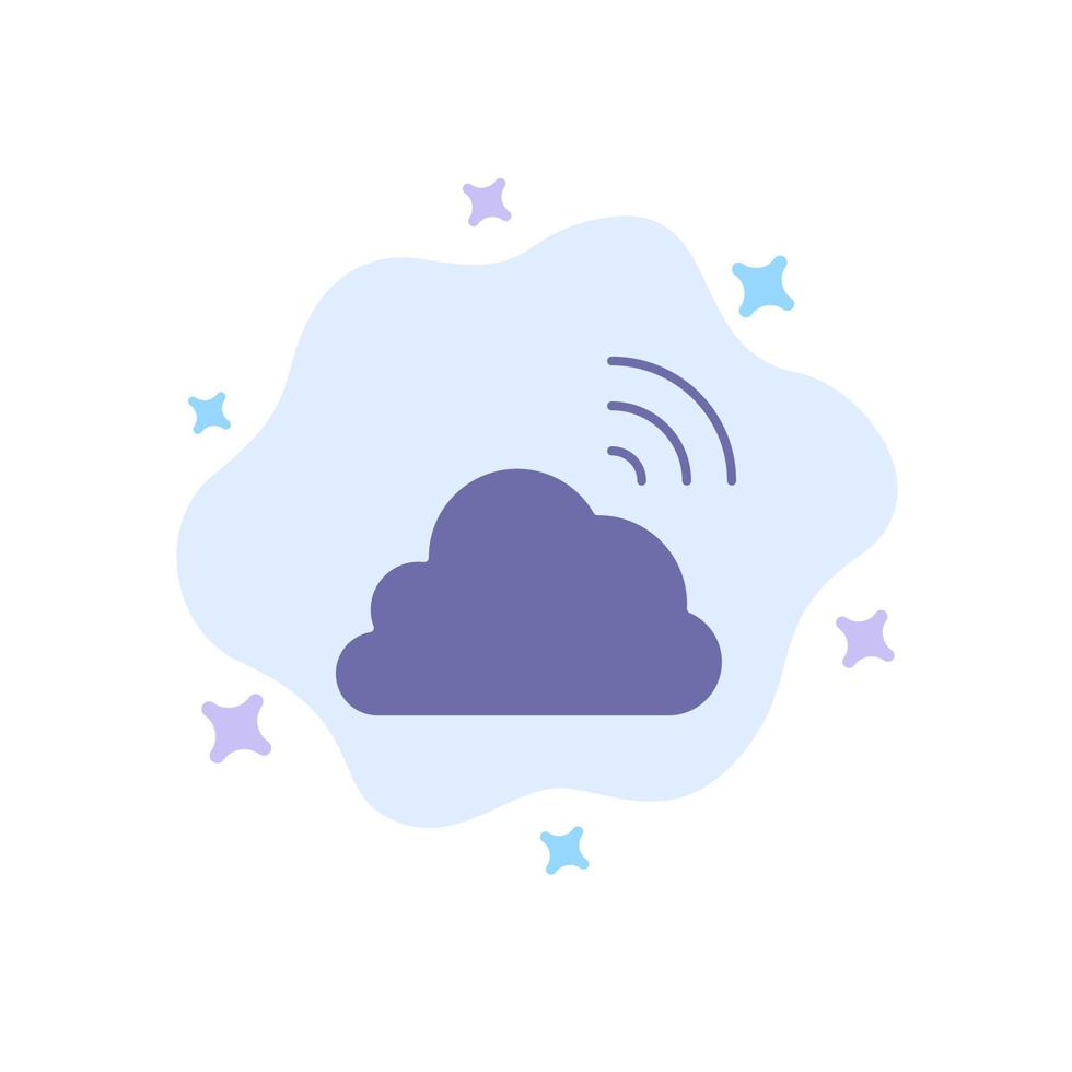 Cloud Rainbow Sky Spring Weather Blue Icon on Abstract Cloud Background vector