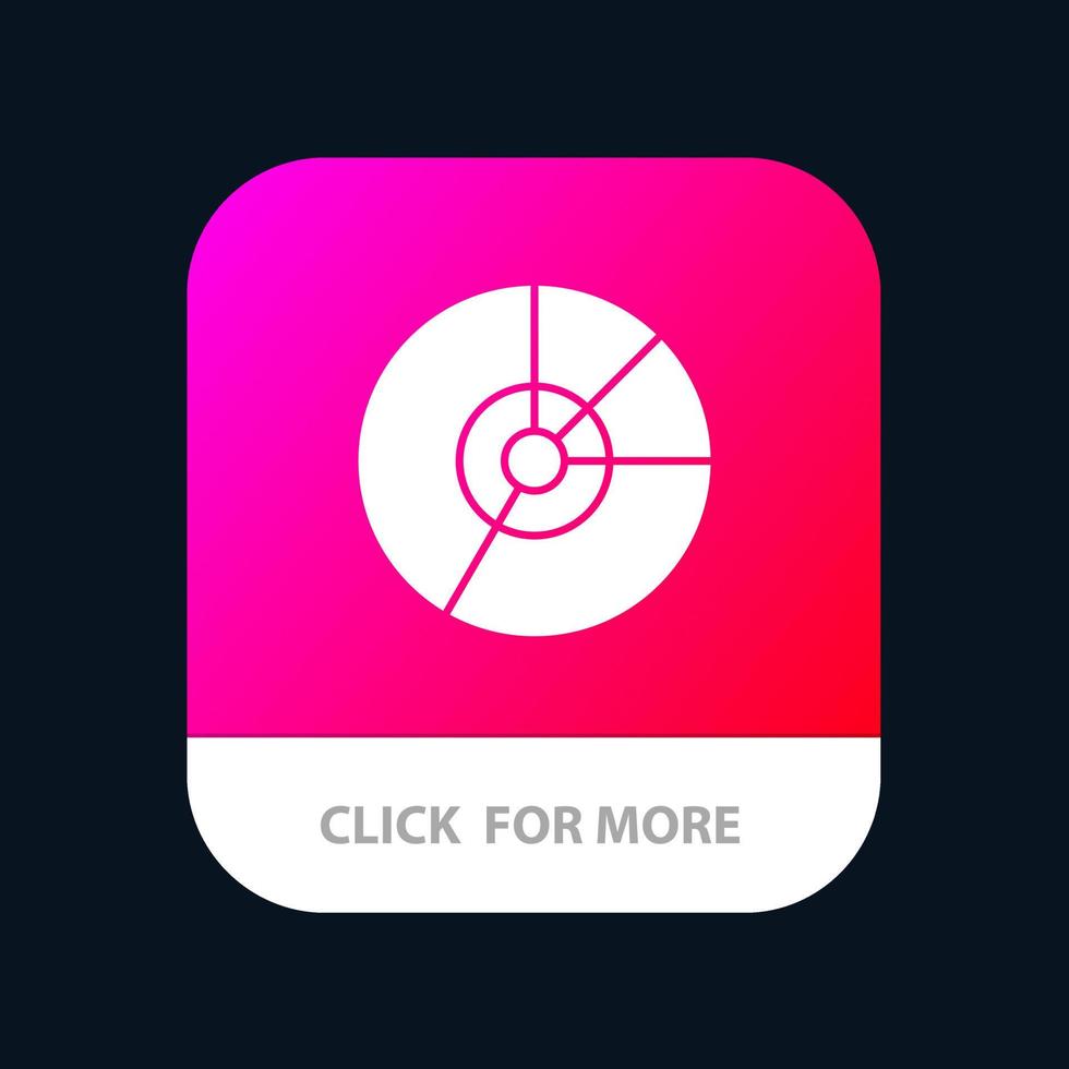 Pie Business Chart Diagram Finance Graph Statistics Mobile App Button Android and IOS Glyph Version vector