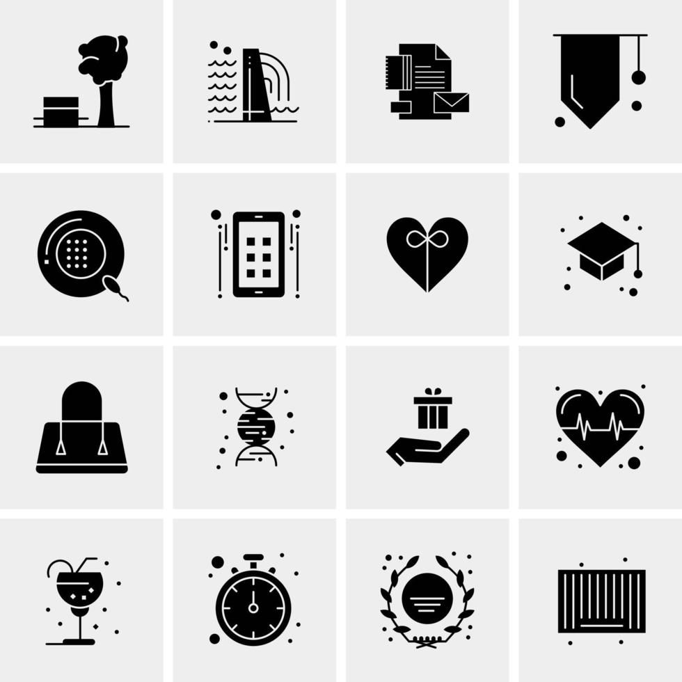 16 Universal Business Icons Vector Creative Icon Illustration to use in web and Mobile Related project