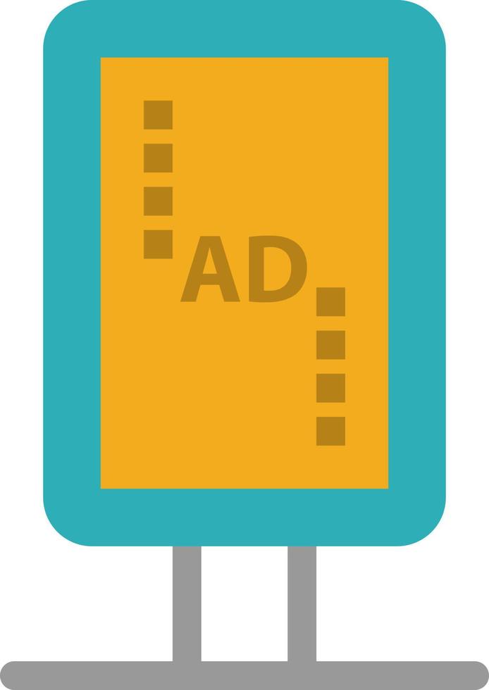 Board Branding Signboard Banner Board  Flat Color Icon Vector icon banner Template