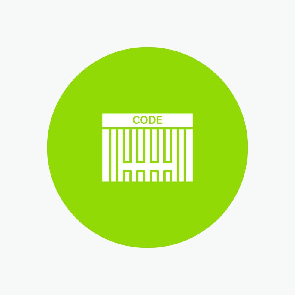 Bar Barcode Code Shopping white glyph icon vector