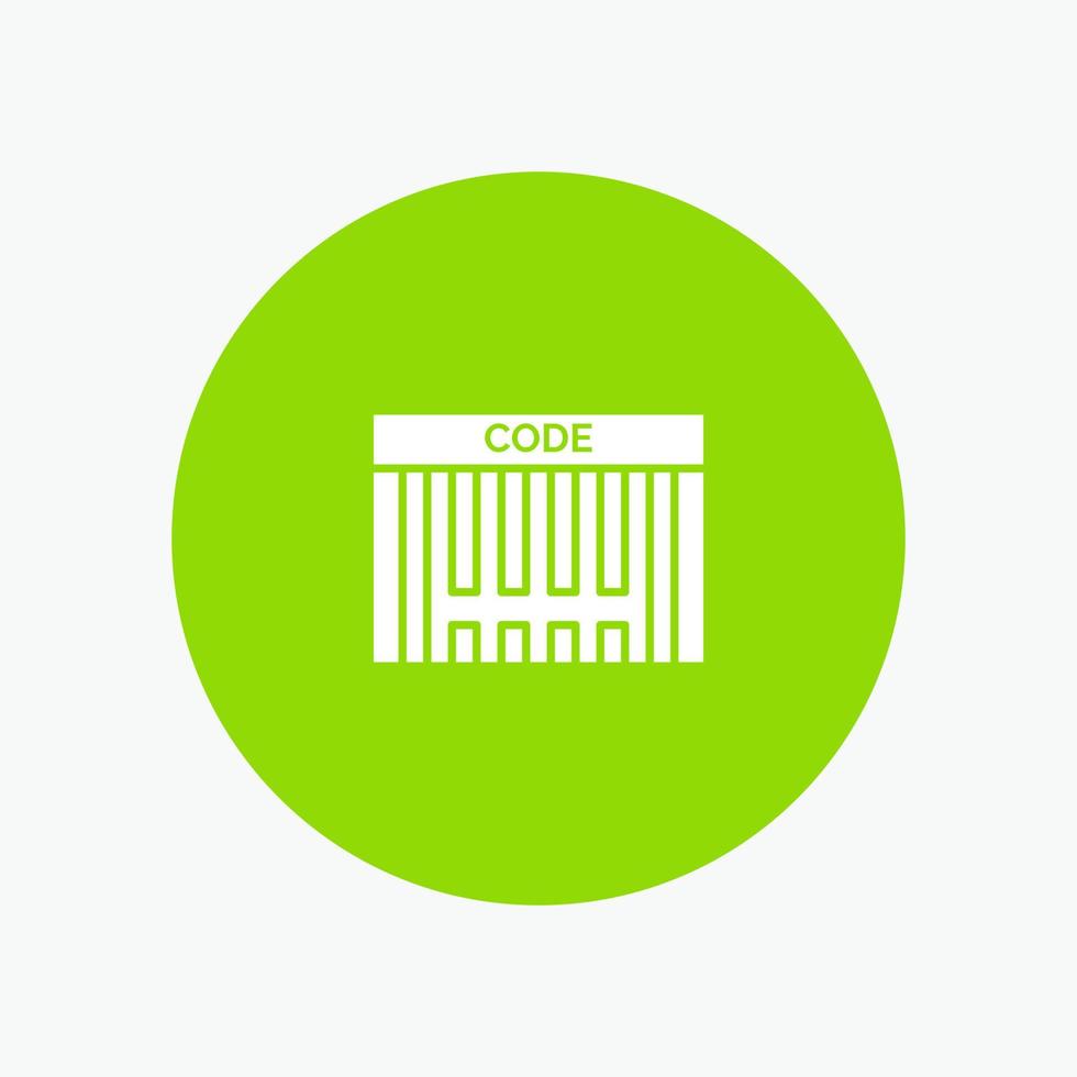 Bar Barcode Code Shopping white glyph icon vector