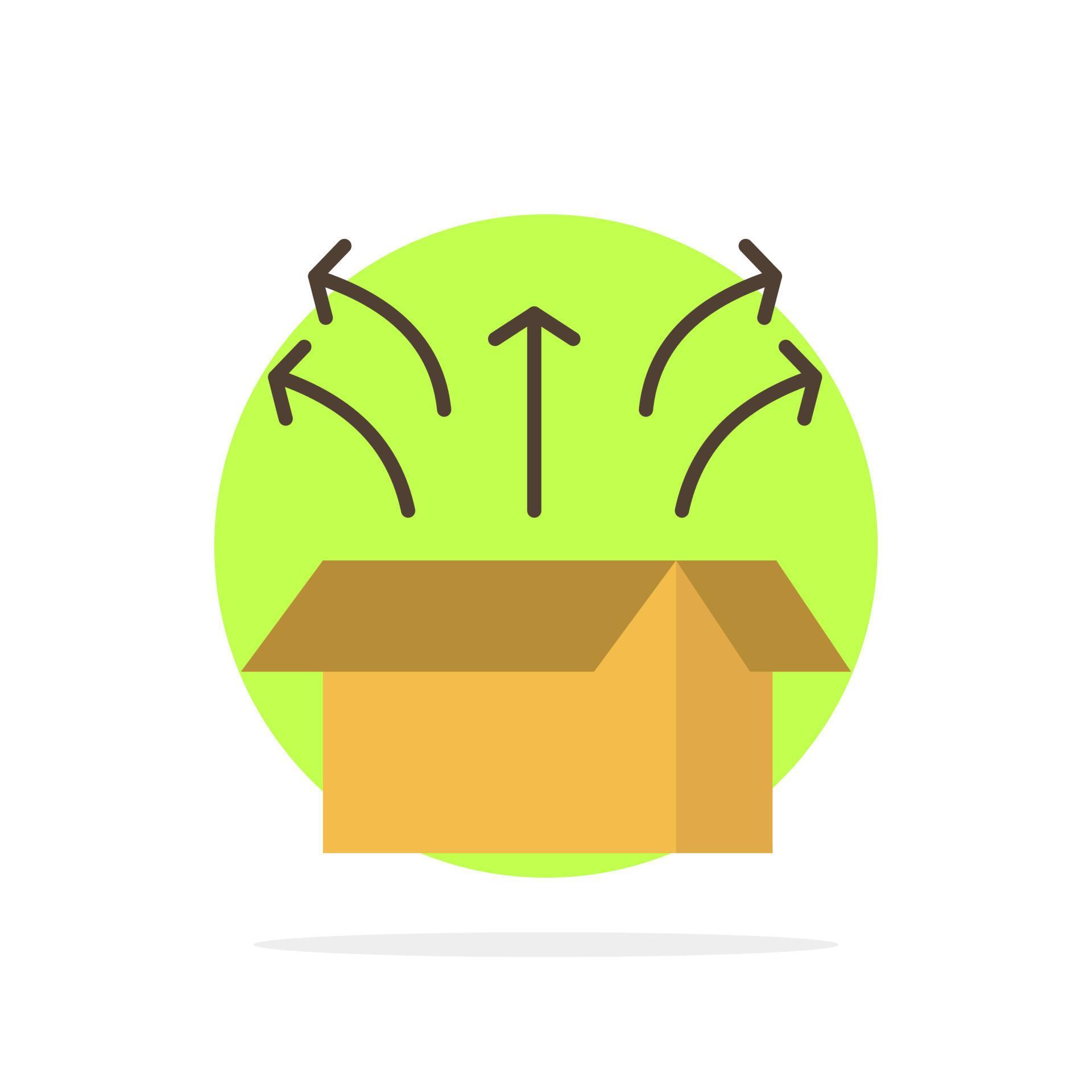 Release Box Launch Open Box Product Abstract Circle Background Flat