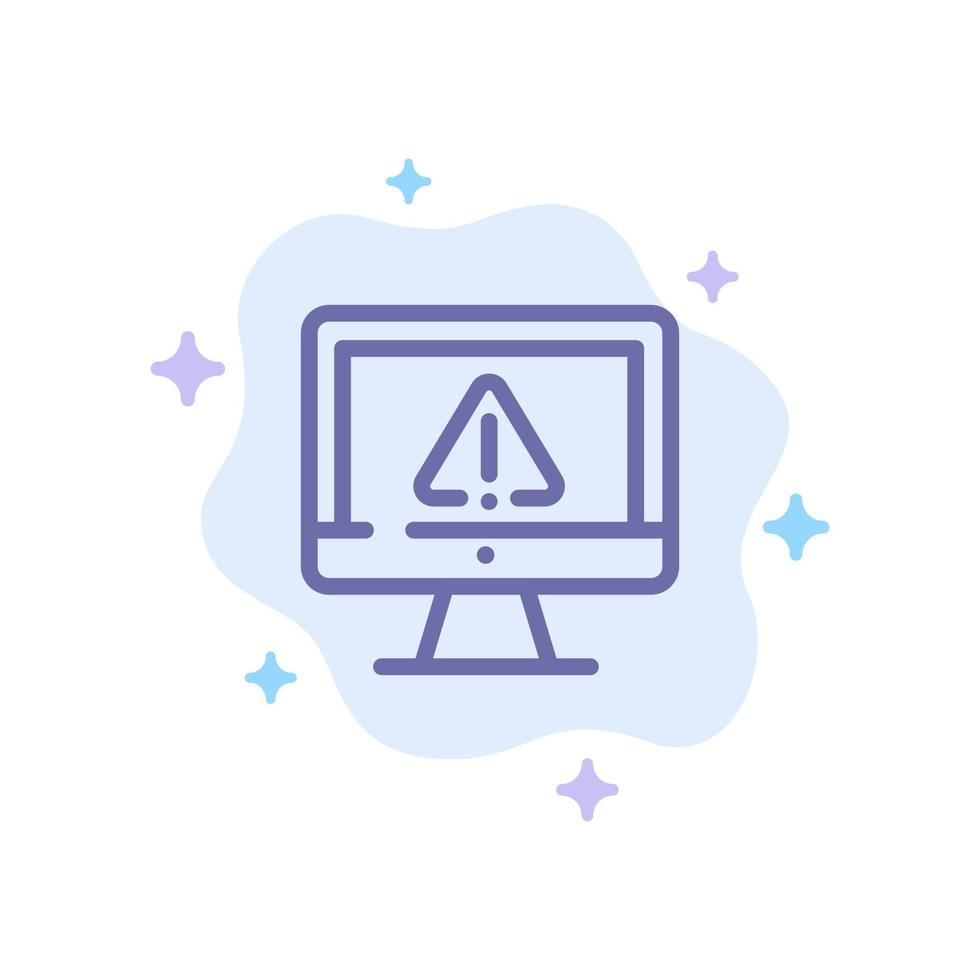 Computer Data Information Internet Security Blue Icon on Abstract Cloud Background vector