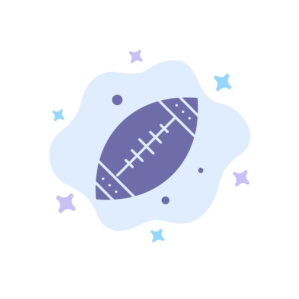 Ball Football Sport Usa Blue Icon on Abstract Cloud Background vector