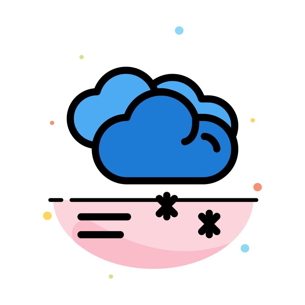 Cloud Raining Forecast Raining Rainy Weather Abstract Flat Color Icon Template vector