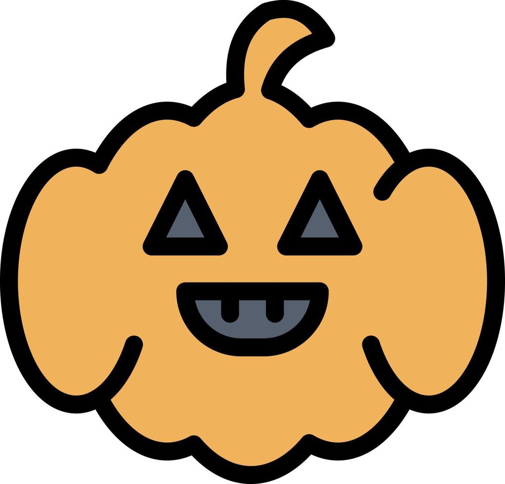 Pumpkin American Usa  Flat Color Icon Vector icon banner Template