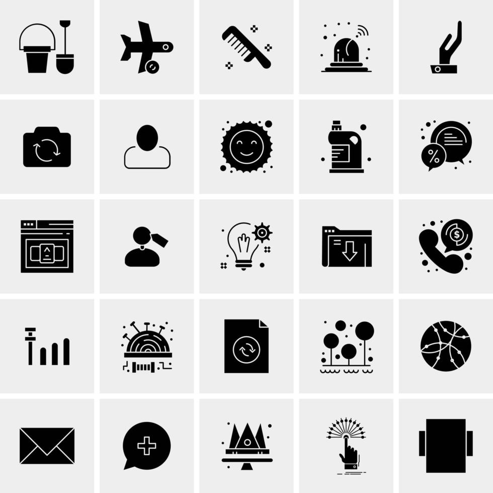 25 iconos de negocios universales vector ilustración de icono creativo para usar en proyectos relacionados con la web y dispositivos móviles