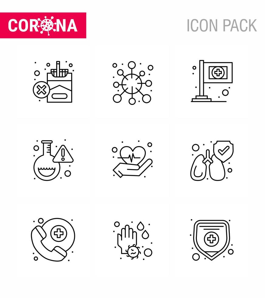 COVID19 corona virus contamination prevention Blue icon 25 pack such as heart virus virus research flask viral coronavirus 2019nov disease Vector Design Elements