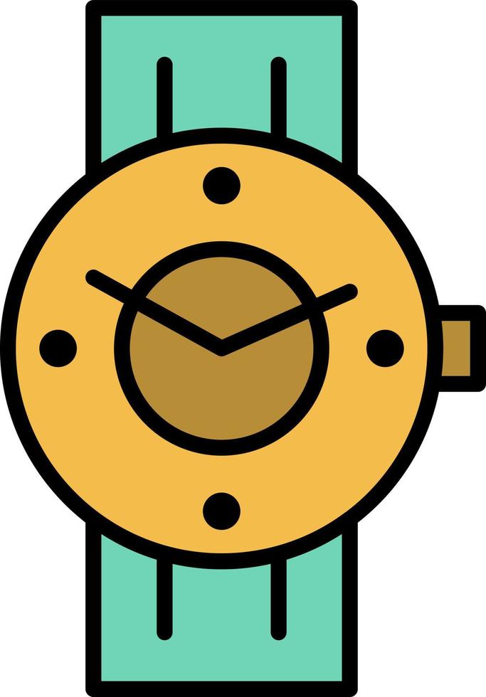 reloj reloj inteligente tiempo teléfono android color plano icono vector icono banner plantilla
