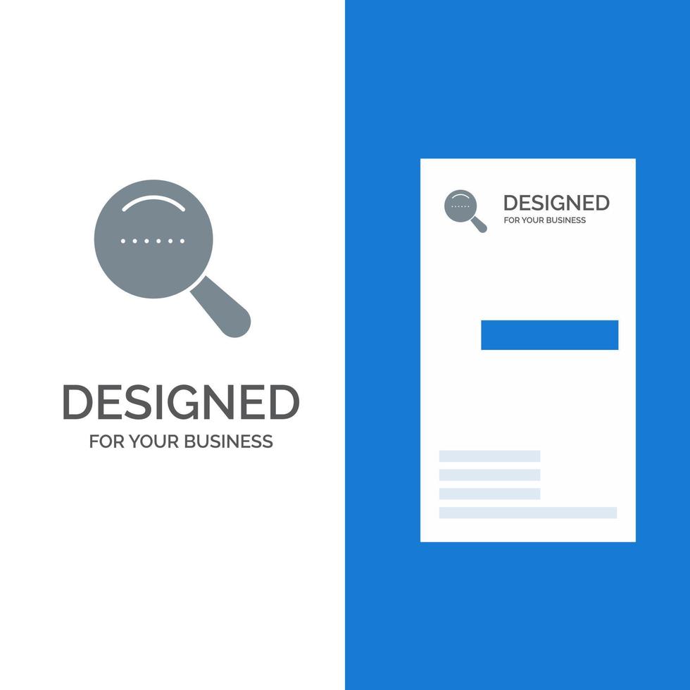 Magnifier Search Dote Grey Logo Design and Business Card Template vector