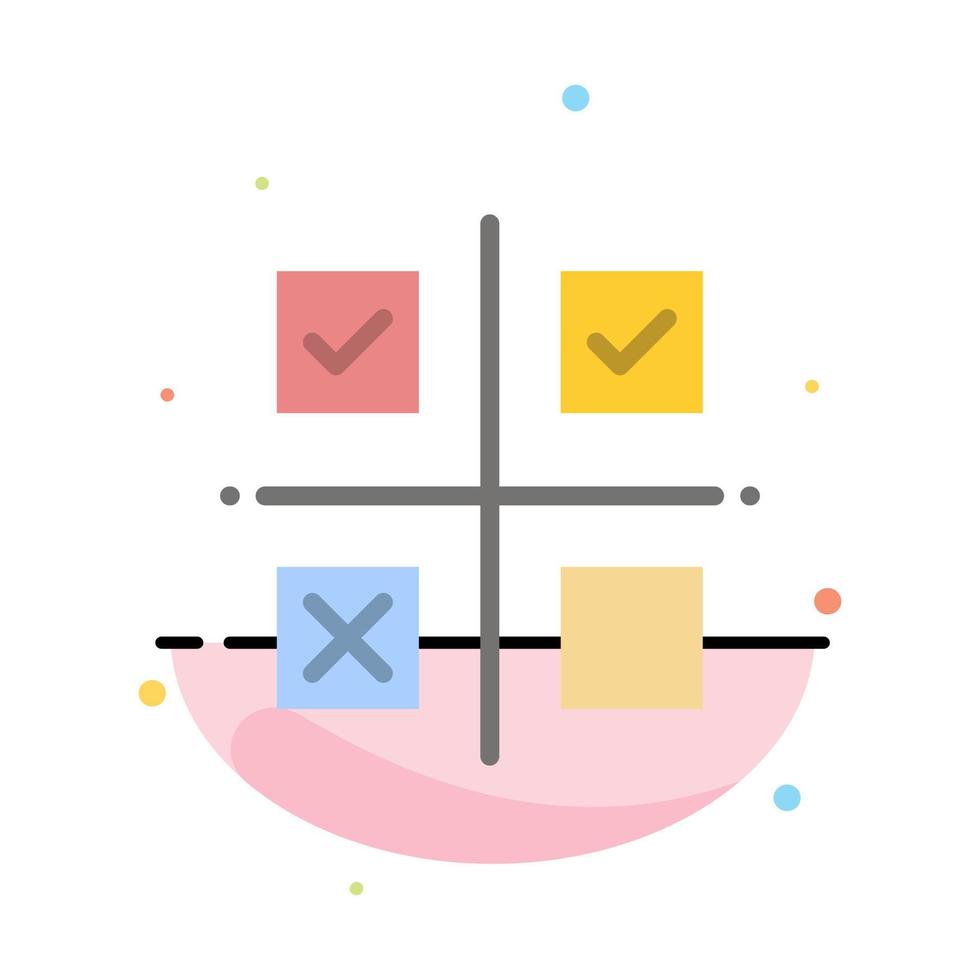 Business Management Priorities Product Production Abstract Flat Color Icon Template vector