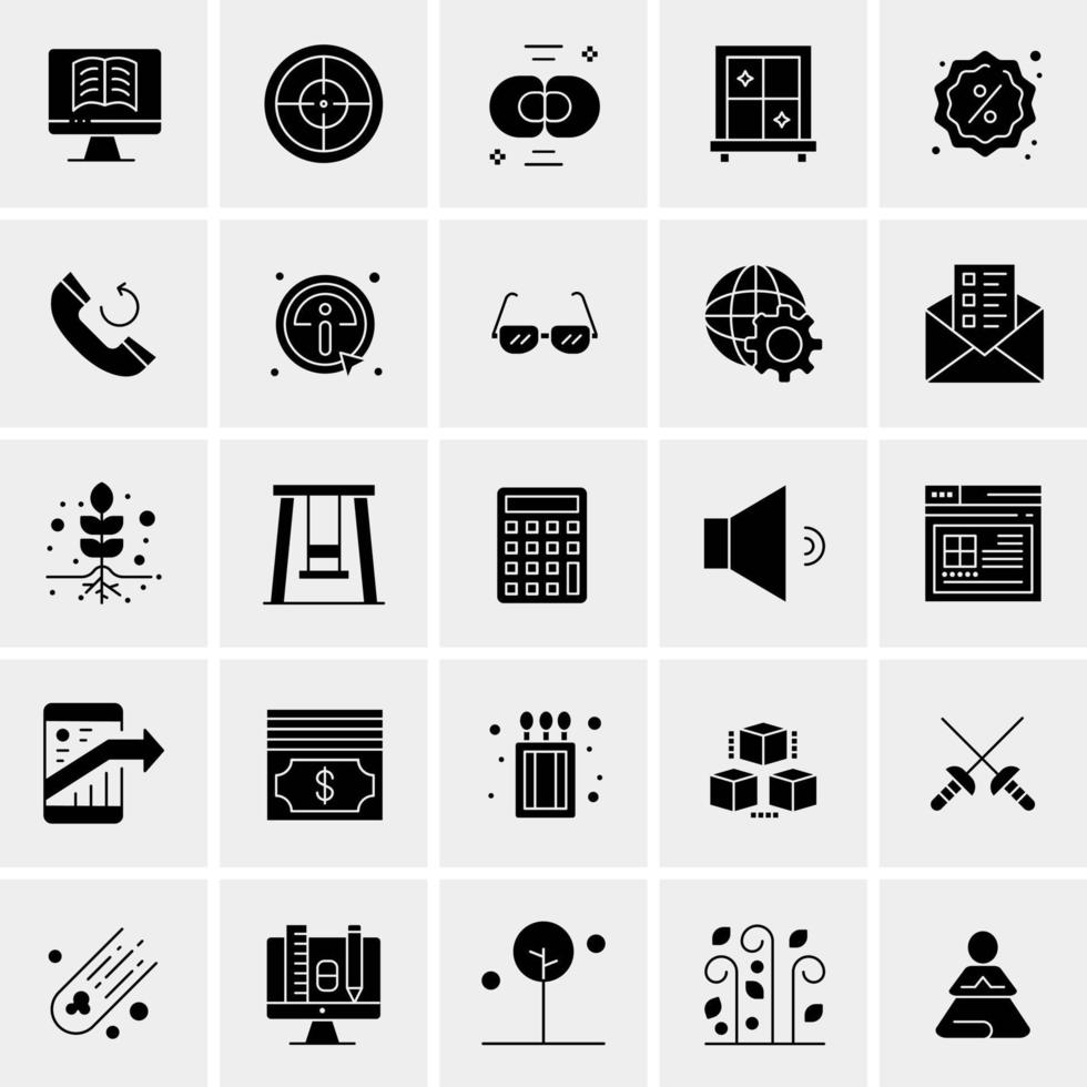 25 iconos de negocios universales vector ilustración de icono creativo para usar en proyectos relacionados con la web y dispositivos móviles