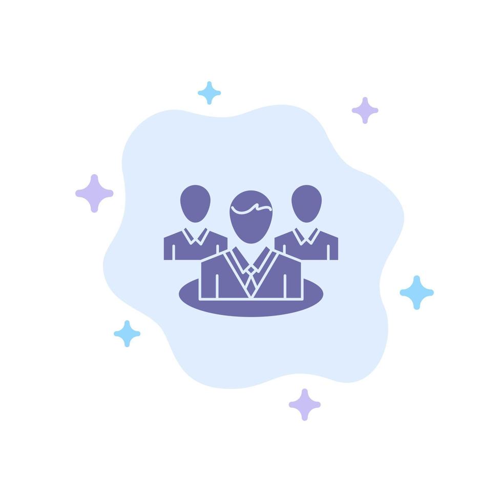 Group Chat Gossip Conversation Blue Icon on Abstract Cloud Background vector