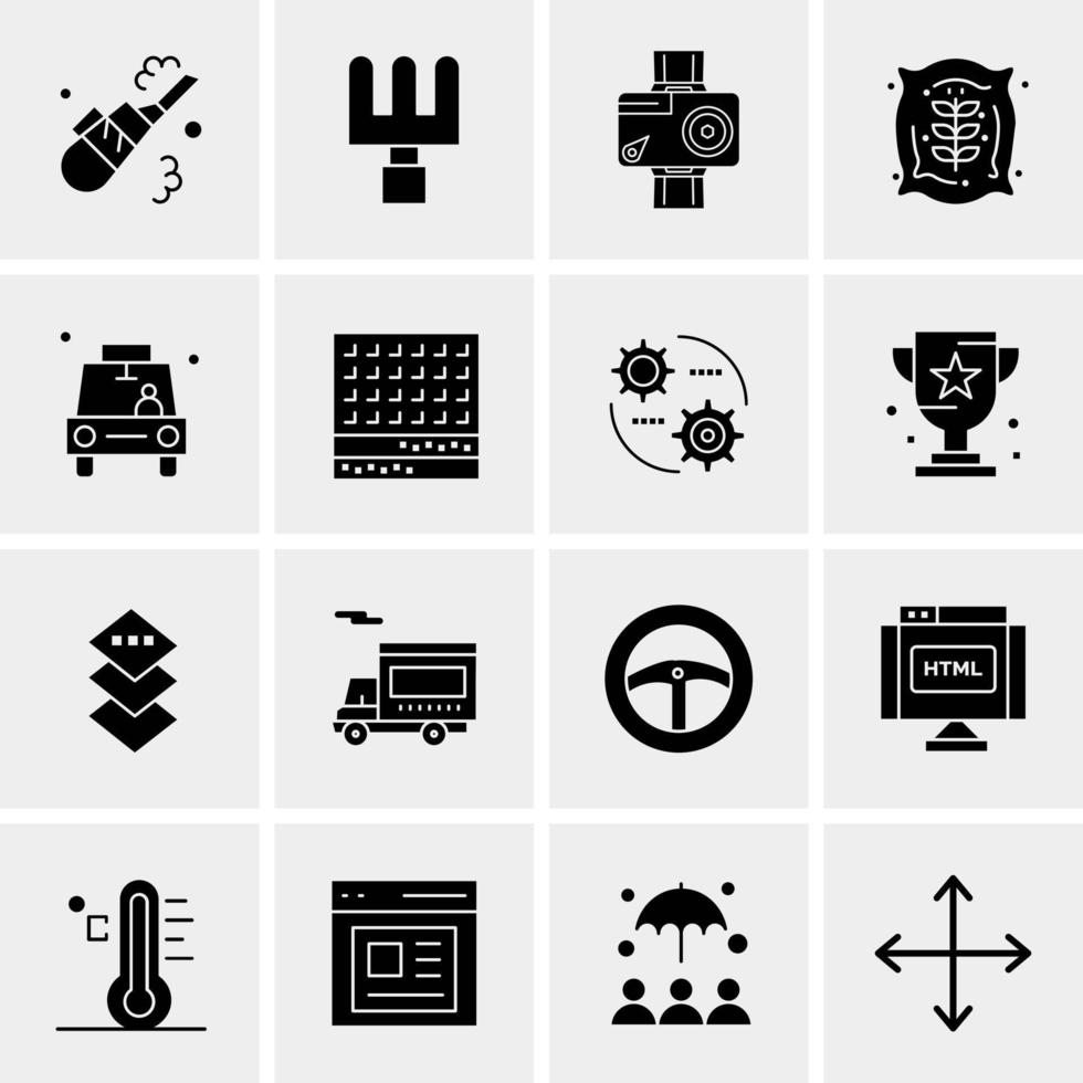 16 Universal Business Icons Vector Creative Icon Illustration to use in web and Mobile Related project