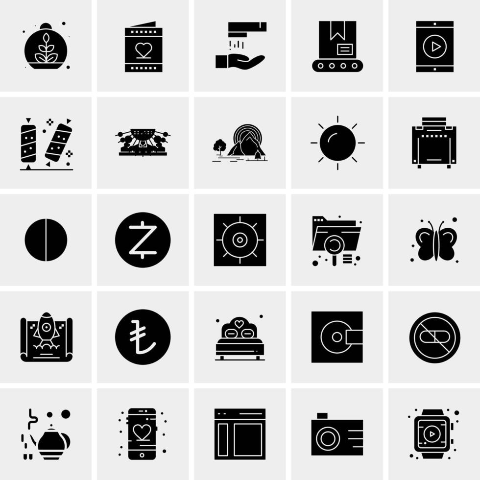 25 iconos de negocios universales vector ilustración de icono creativo para usar en proyectos relacionados con la web y dispositivos móviles