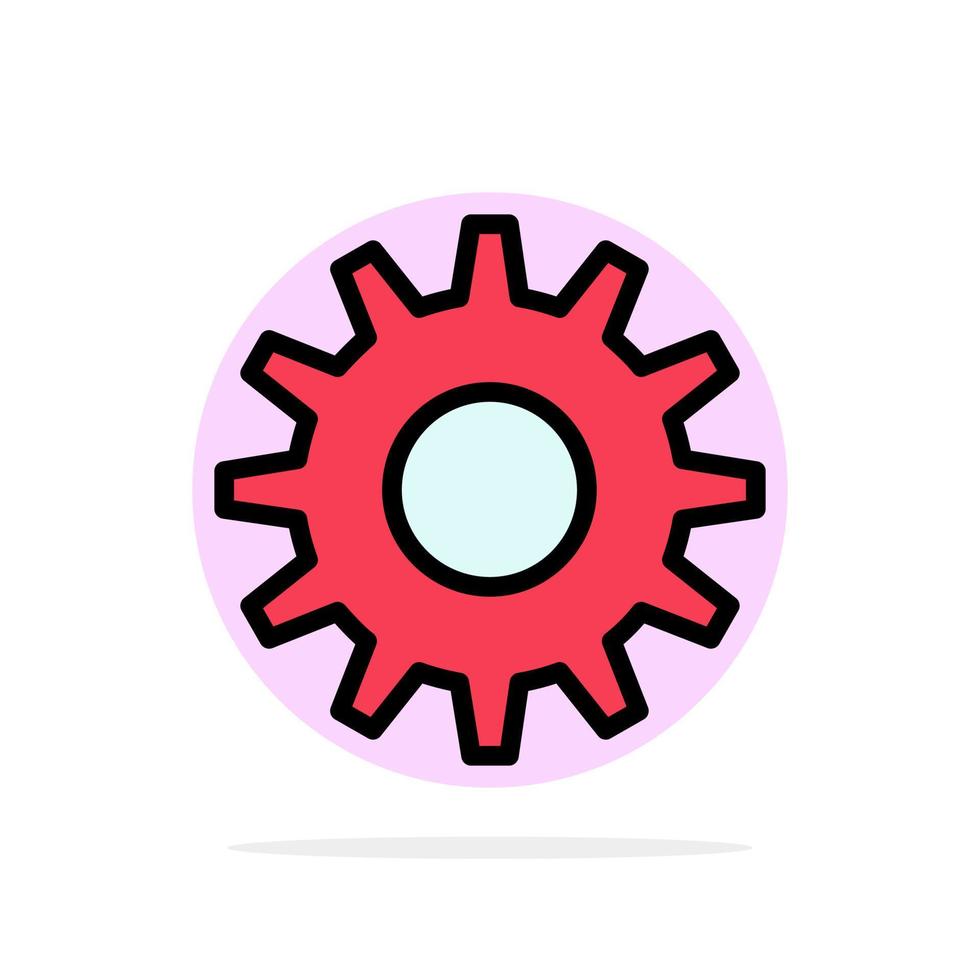 Cog Gear Setting Abstract Circle Background Flat color Icon vector