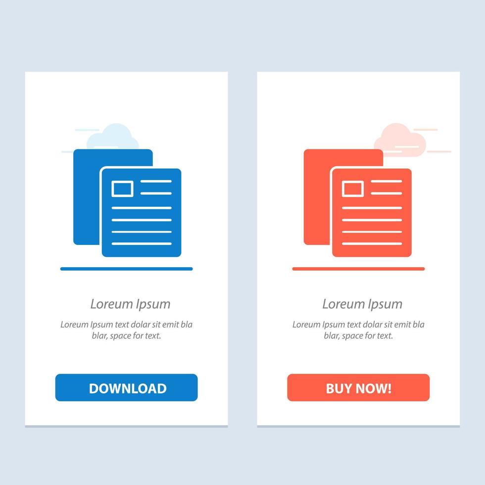 Education School Test School  Blue and Red Download and Buy Now web Widget Card Template vector