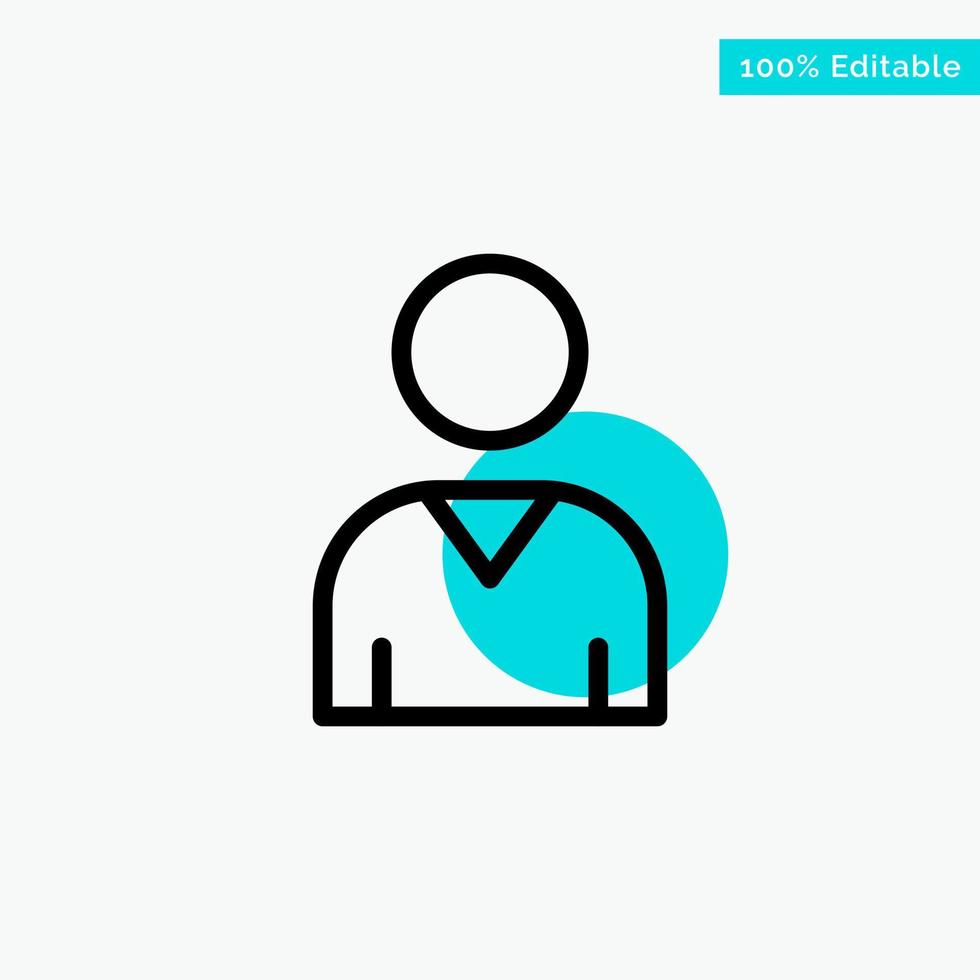 Avatar Interface User turquoise highlight circle point Vector icon