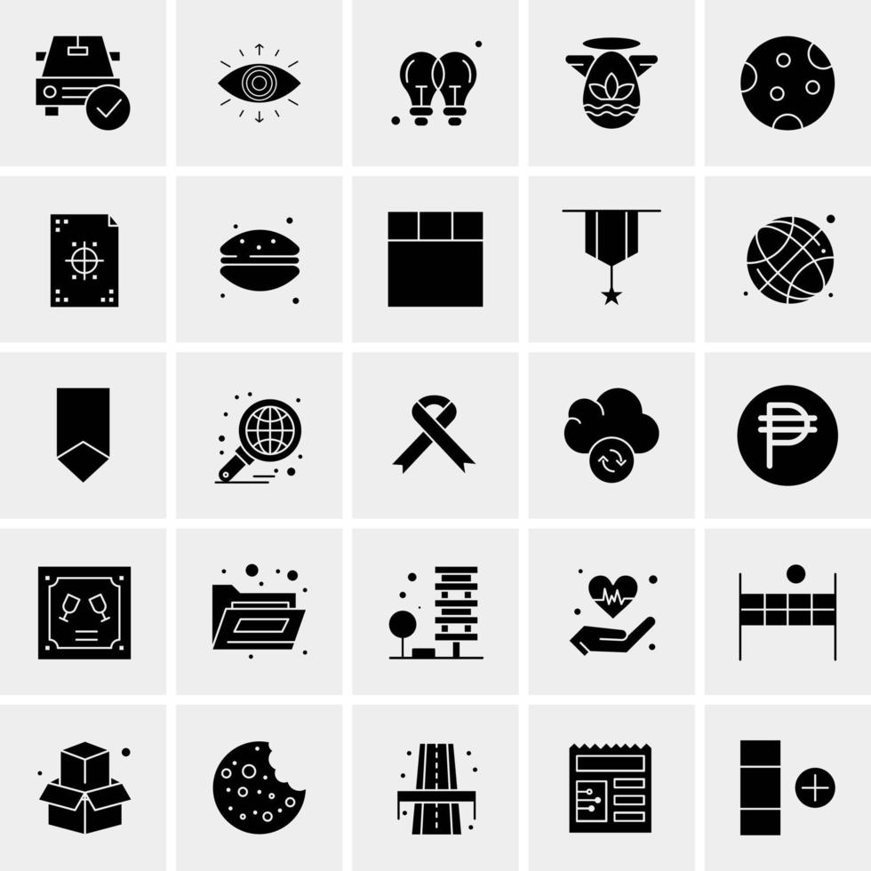 25 iconos de negocios universales vector ilustración de icono creativo para usar en proyectos relacionados con la web y dispositivos móviles