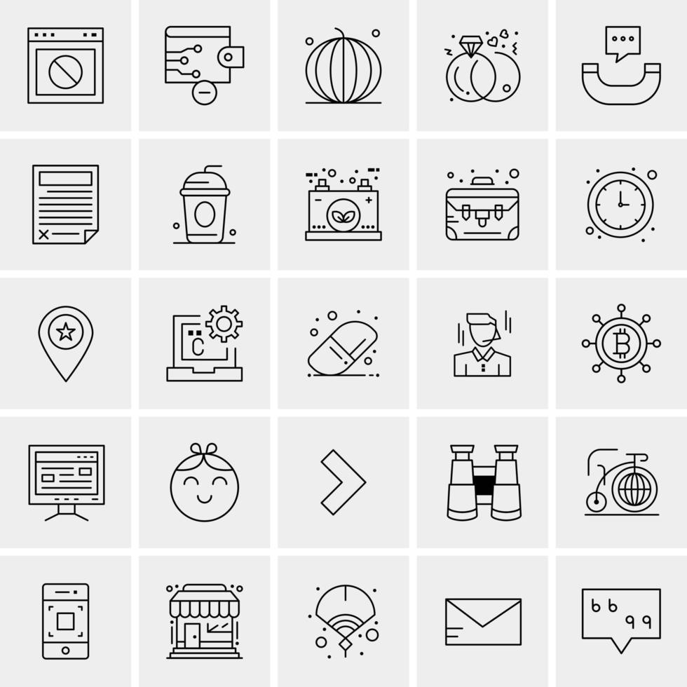 25 Universal Business Icons Vector Creative Icon Illustration to use in web and Mobile Related project