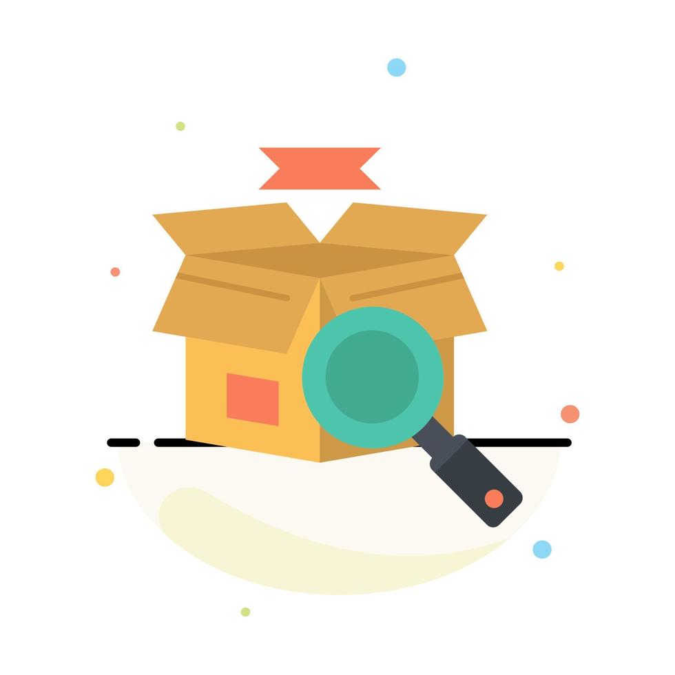 Box Search Online Search E Shopping Abstract Flat Color Icon Template vector