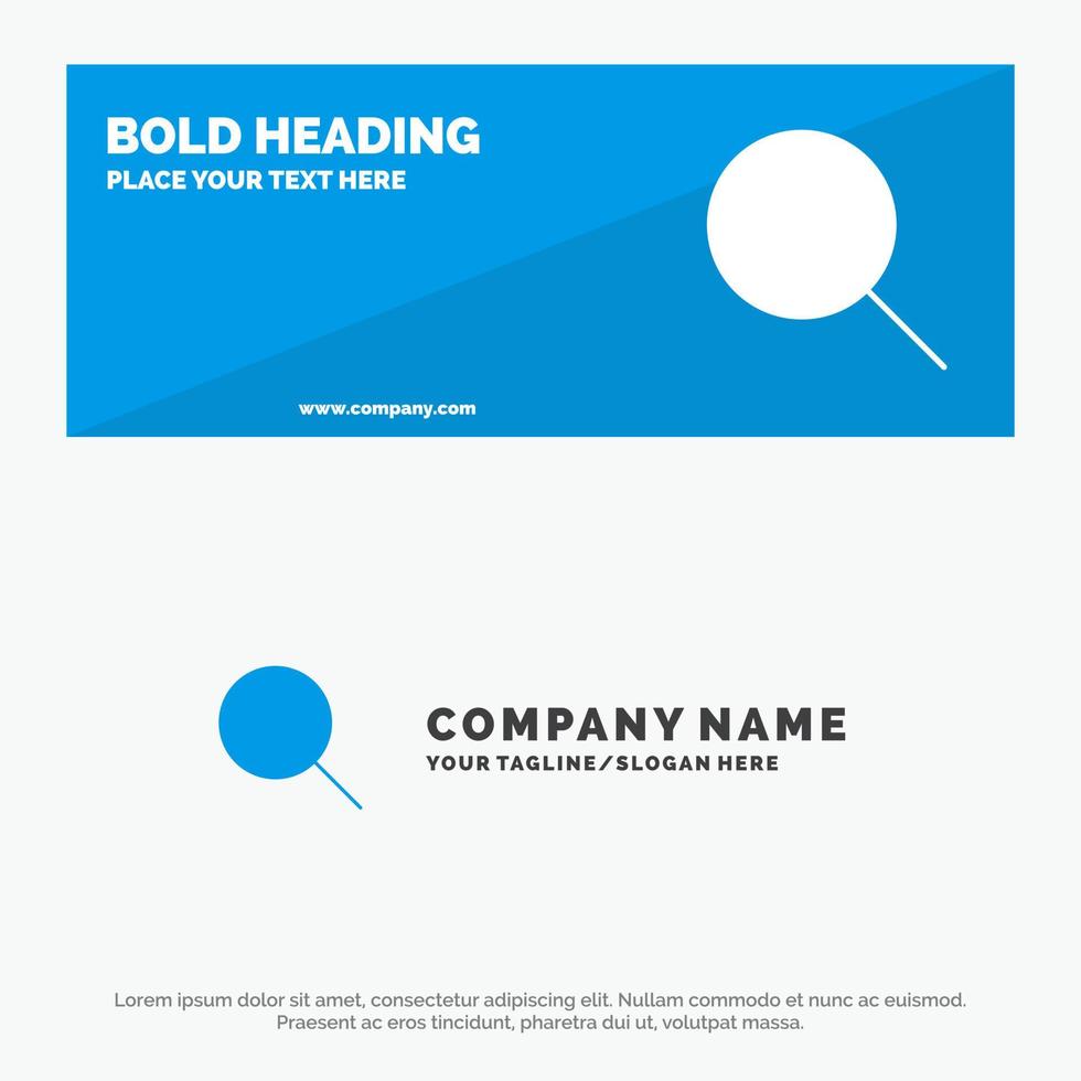 Search Research Basic Ui SOlid Icon Website Banner and Business Logo Template vector