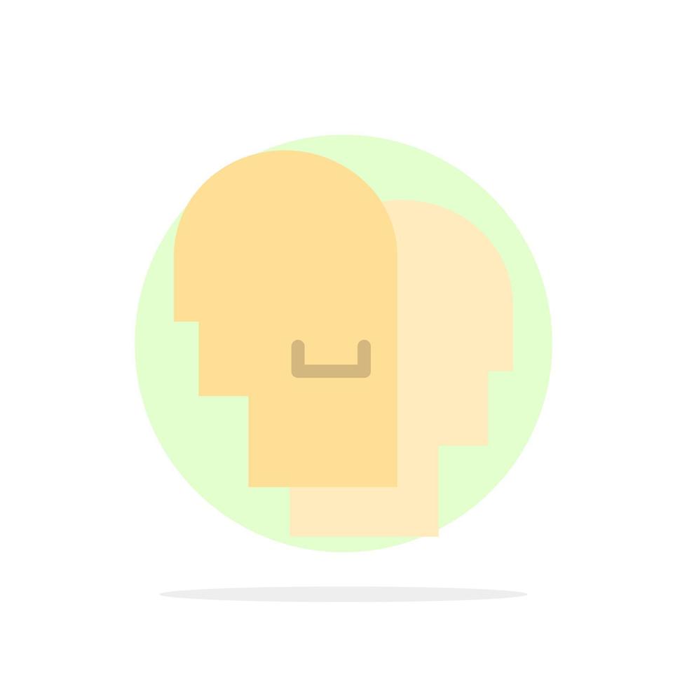 Hat Human Empathy Feelings Abstract Circle Background Flat color Icon vector