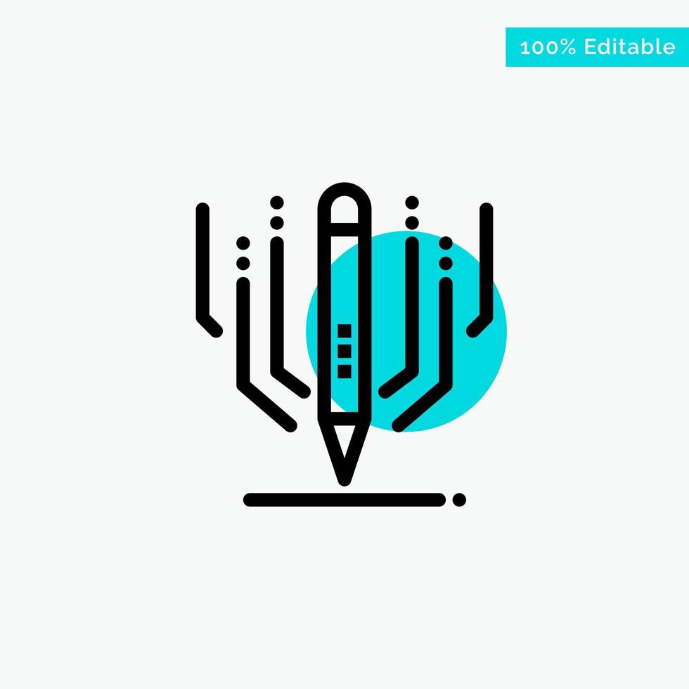 Digital Art Digital Art Education turquoise highlight circle point Vector icon