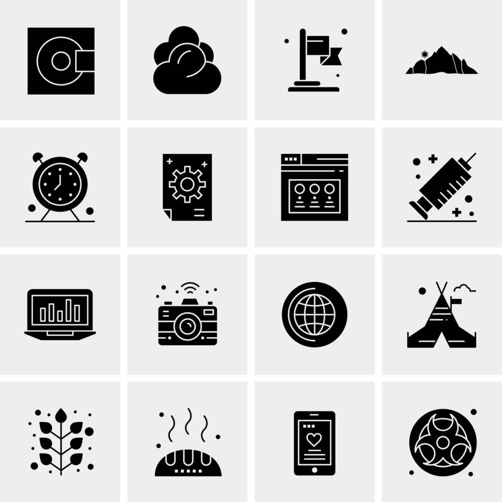 16 Universal Business Icons Vector Creative Icon Illustration to use in web and Mobile Related project