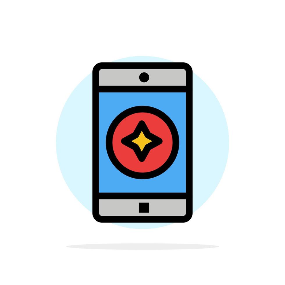 Favorite Mobile Mobile Mobile Application Abstract Circle Background Flat color Icon vector