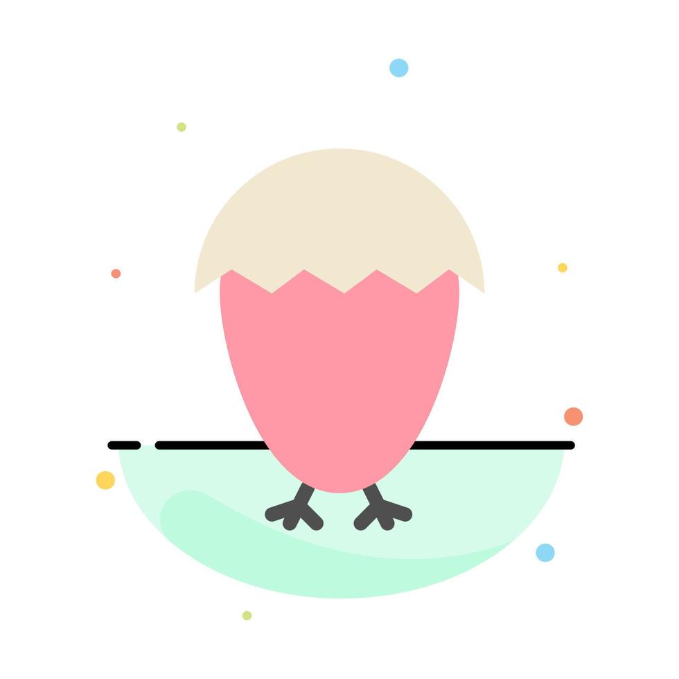 plantilla de icono de color plano abstracto de comida de huevo de pascua de pájaro vector