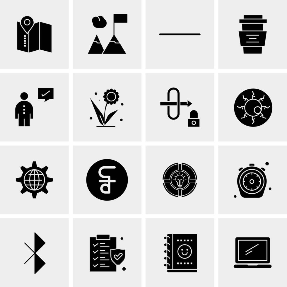 16 Universal Business Icons Vector Creative Icon Illustration to use in web and Mobile Related project