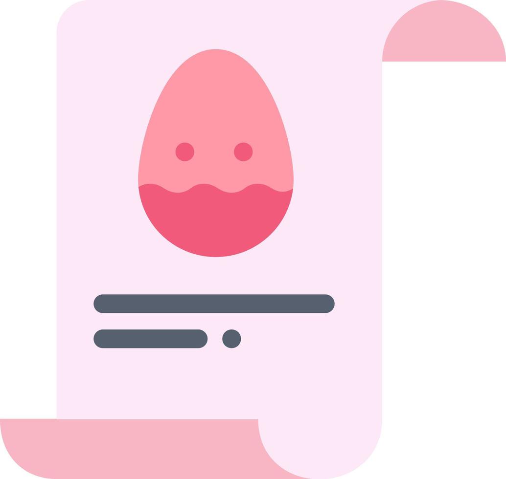 File Data Easter Egg  Flat Color Icon Vector icon banner Template