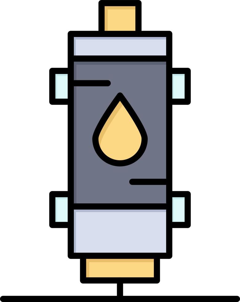 Heater Water Heat Hot Gas Geyser  Flat Color Icon Vector icon banner Template