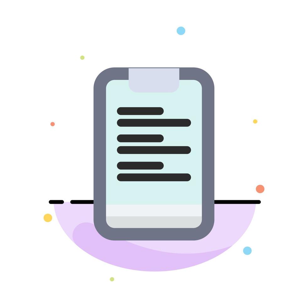 plantilla de icono de color plano abstracto de motivación de tablero de texto de portapapeles vector