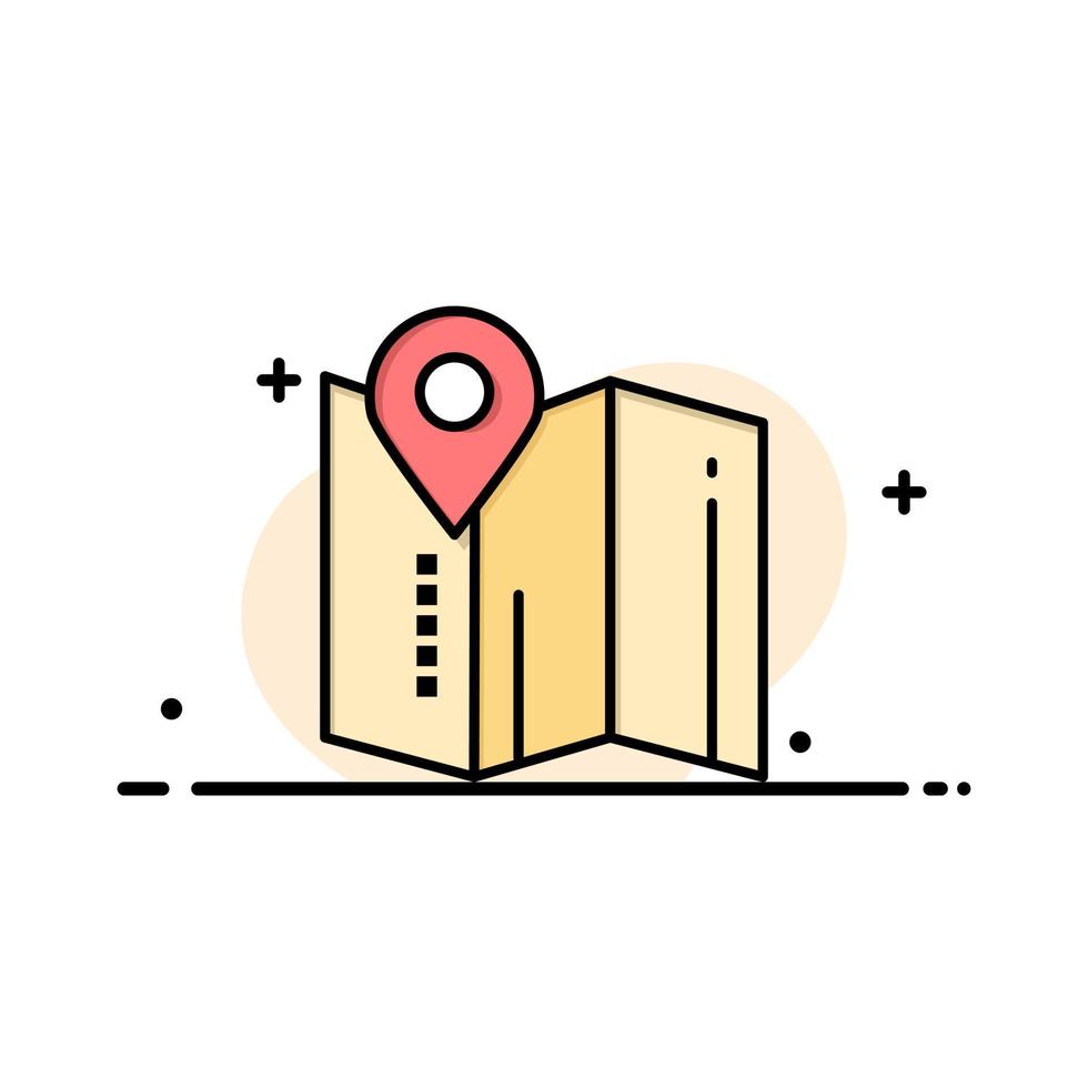 Location Map Pin Hotel Business Logo Template Flat Color vector