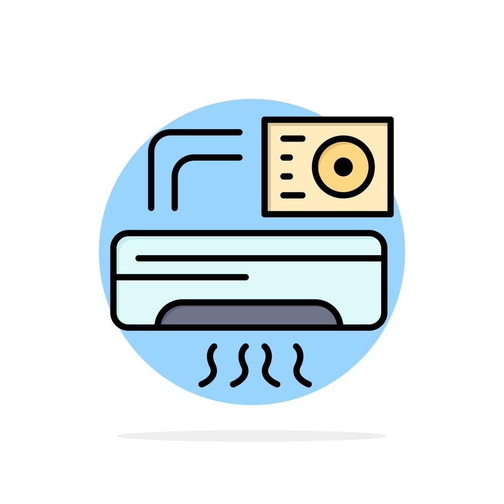 Air Aircondition Ac Room Abstract Circle Background Flat color Icon vector