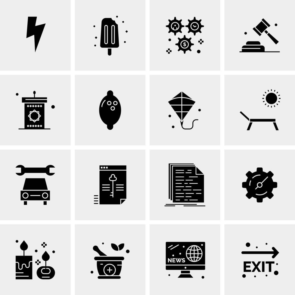 16 Universal Business Icons Vector Creative Icon Illustration to use in web and Mobile Related project