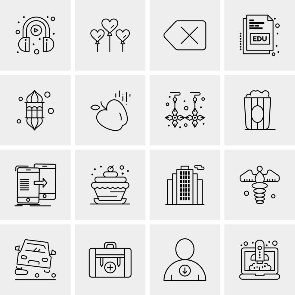 16 Universal Business Icons Vector Creative Icon Illustration to use in web and Mobile Related project